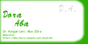dora aba business card